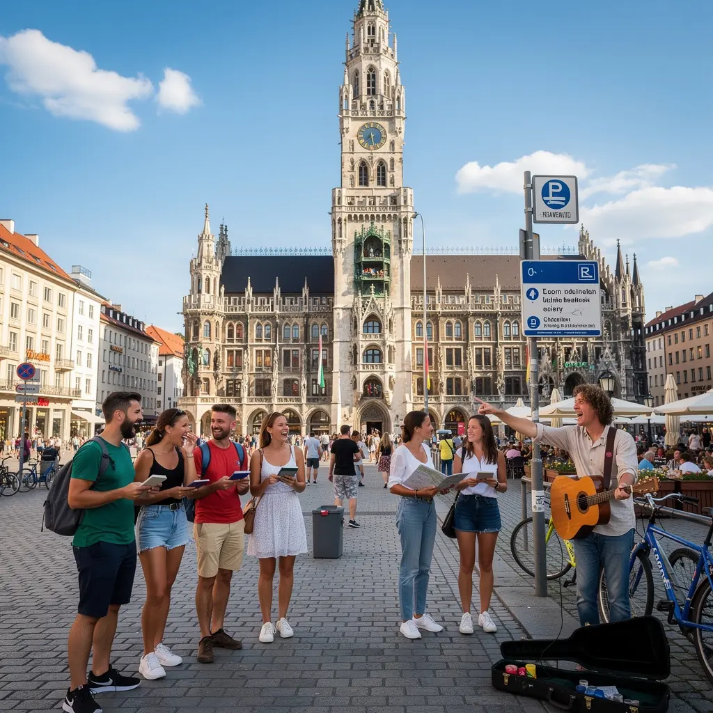 Ein malerischer Blick auf eine historische Altstadt mit traditionellen Fachwerkhäusern.